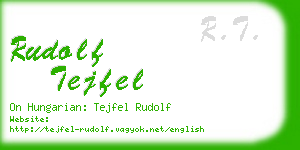 rudolf tejfel business card
